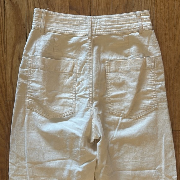 Apiece Apart sz 0 Merida wide leg high waist cotton pants ivory great condition - Picture 8 of 8